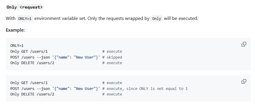 Example of the Only modifier